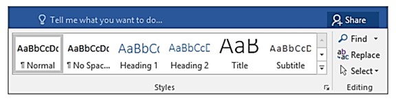 Headings styles in Word