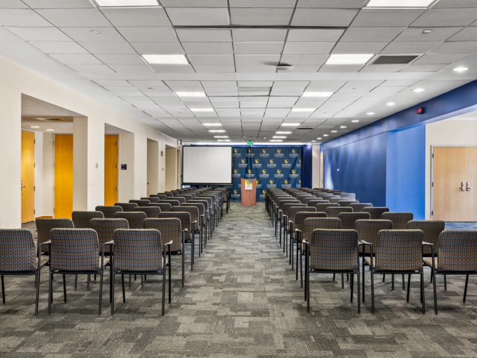 Talon Center Atrium with a theater layout