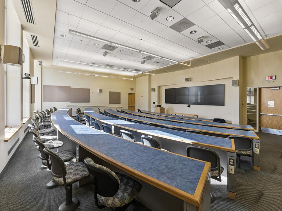 Lecture room in the Henrietta Lacks Health & Human Services Building