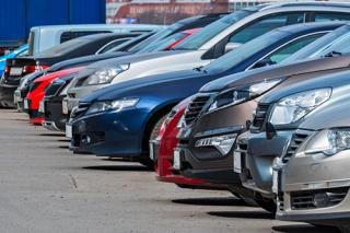 Vehicles in a parking lot