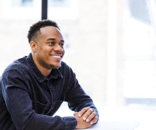 smiling young business student
