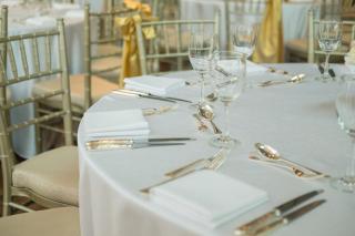 Gorgeous chair and table setting for fine dining
