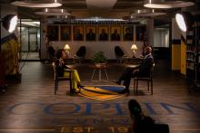 President Anthony L. Jenkins sitting down with Tetiana Anderson for Maryland Public Television interview